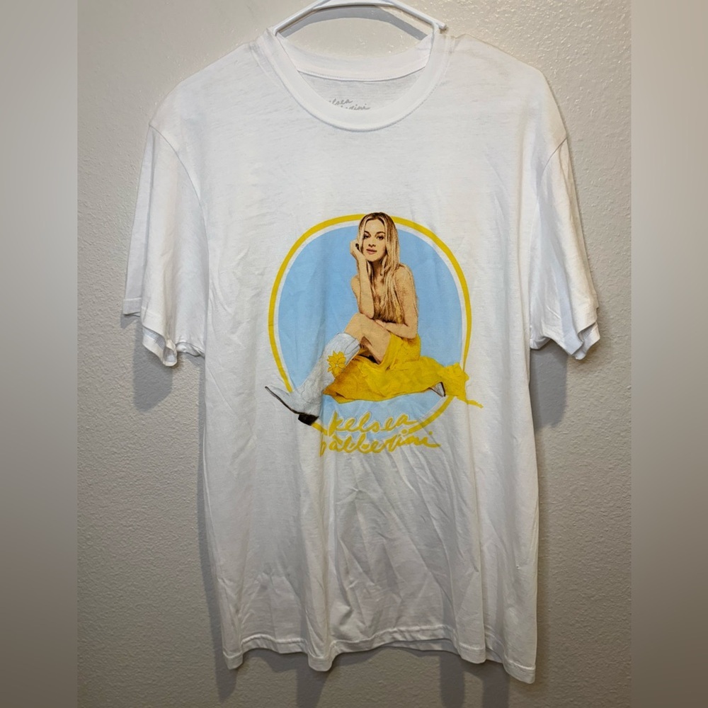 Kelsea Ballerina shirt womens white shirt sleeve country music hip hop Size M